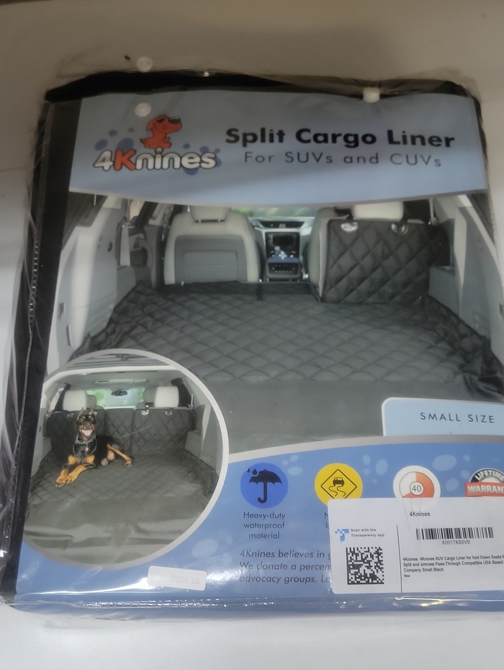 Split Cargo Liner for SUVs & CUVs - Black (Small)